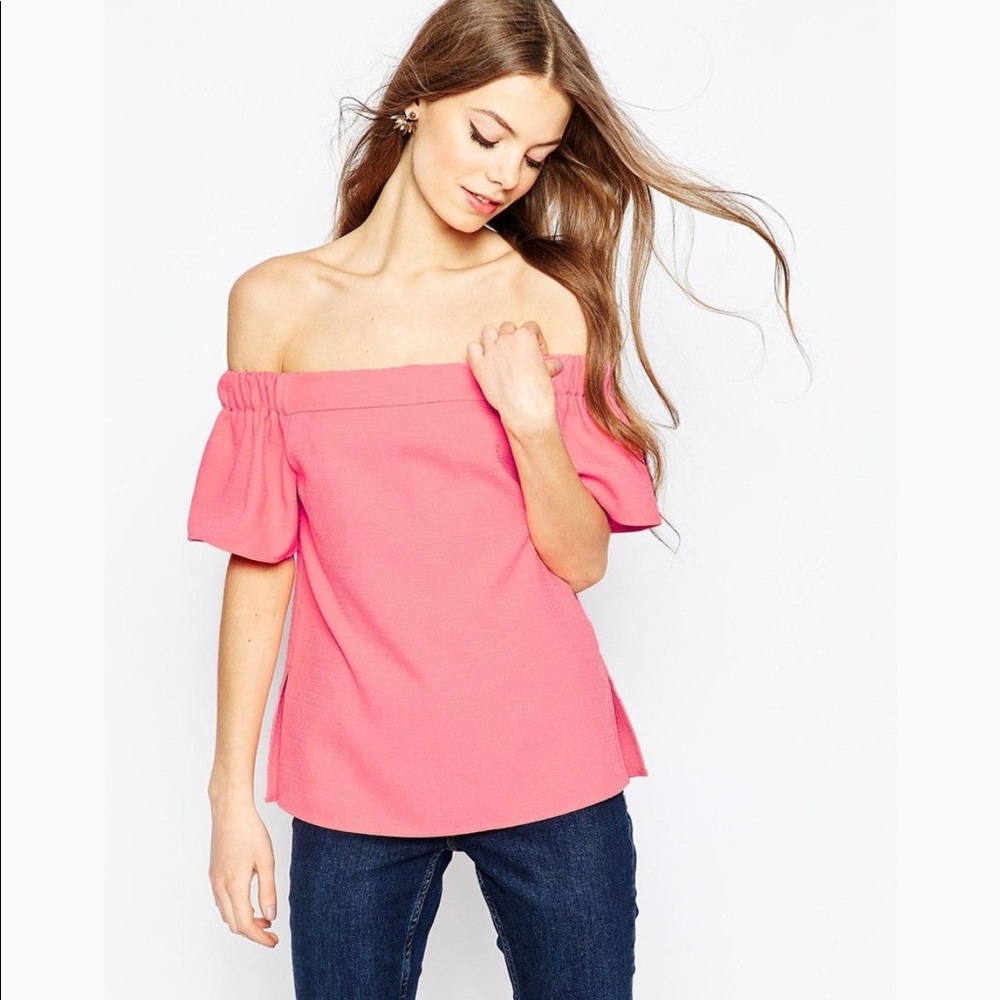 ASOS Off the Shoulder Short-Sleeve Top - NWT